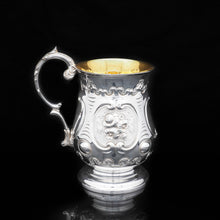 Load image into Gallery viewer, Victorian Solid Silver Pint Tankard/Mug with Chased Body - Hayne &amp; Carter 1860 - Artisan Antiques
