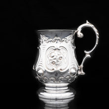 Load image into Gallery viewer, Victorian Solid Silver Pint Tankard/Mug with Chased Body - Hayne &amp; Carter 1860 - Artisan Antiques
