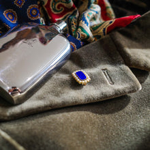 Load image into Gallery viewer, Antique Victorian 15K Gold Brooch Blue Enamel &amp; Seed Pearl
