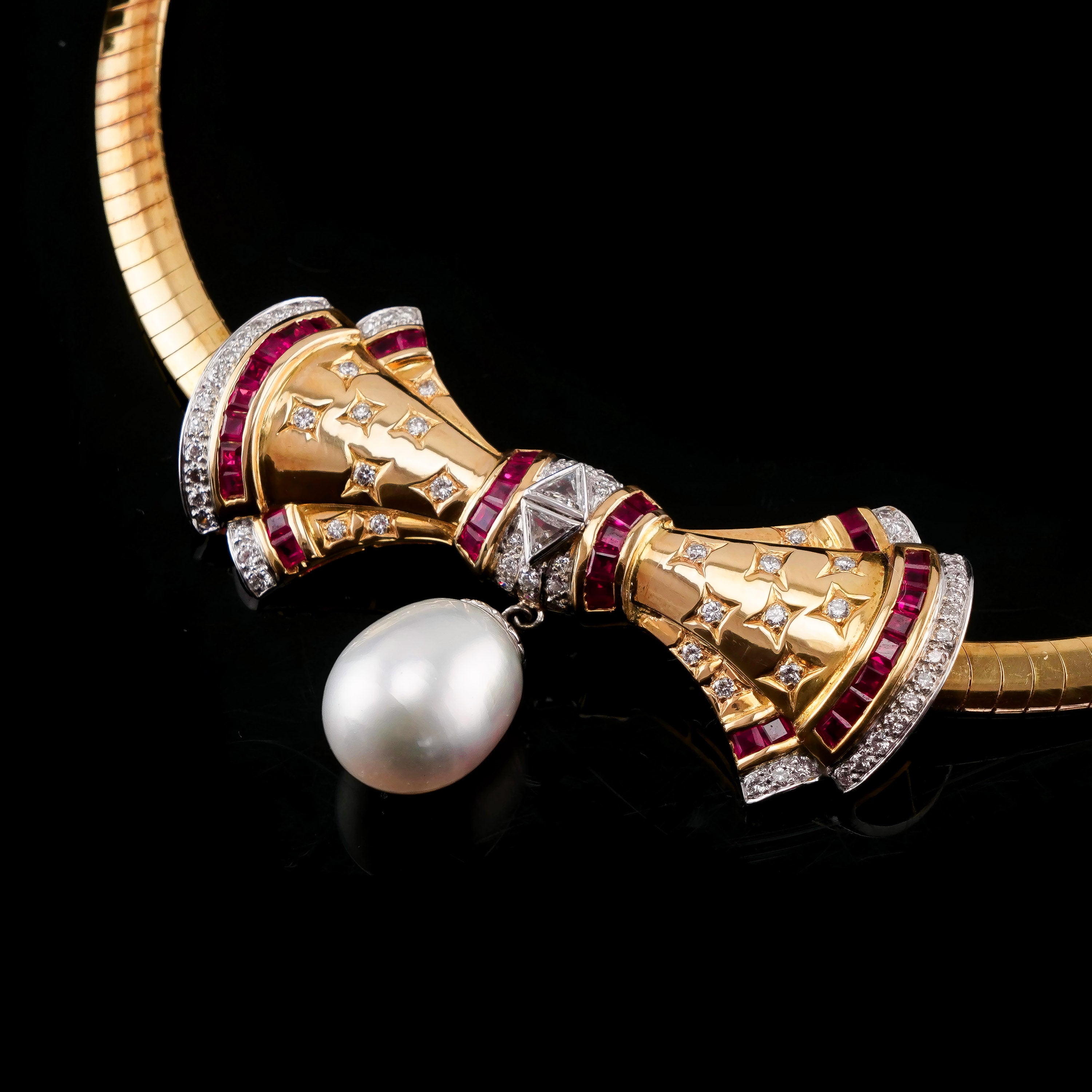 Antique ruby sales gold necklace