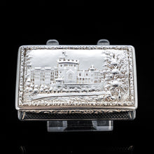 Load image into Gallery viewer, RESERVED - A Georgian Windsor &quot;Castle Top&quot; Solid Silver Snuff Box - Taylor &amp; Perry 1836 - Artisan Antiques
