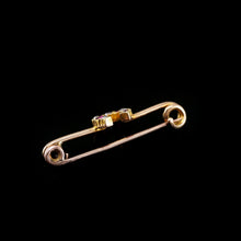 Load image into Gallery viewer, Stunning Antique 9K Gold Ruby &amp; Diamond Horseshoe Brooch

