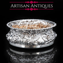 Load image into Gallery viewer, A Magnificent Solid Silver Wine Coaster - James Dixon &amp; Sons Ltd 1901 - Artisan Antiques
