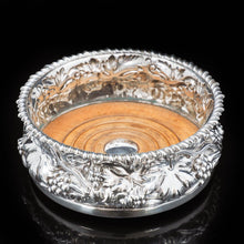 Load image into Gallery viewer, A Magnificent Solid Silver Wine Coaster - James Dixon &amp; Sons Ltd 1901 - Artisan Antiques
